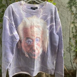 Albert Einstein funky forever 21 sweatshirt.